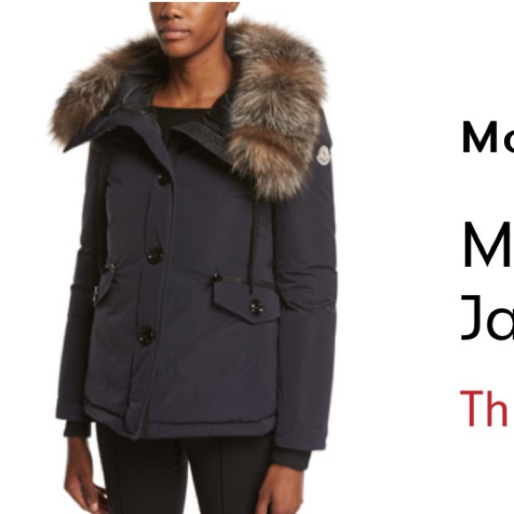 Moncler Malus Fox Fur Trim Puffer Jacket
